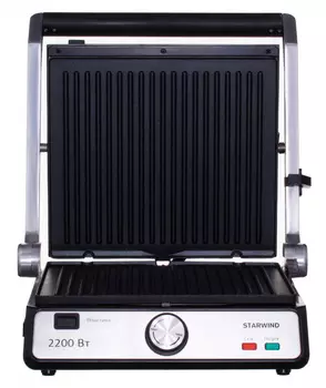 Электрогриль Starwind SSG9516 2200Вт серебристый