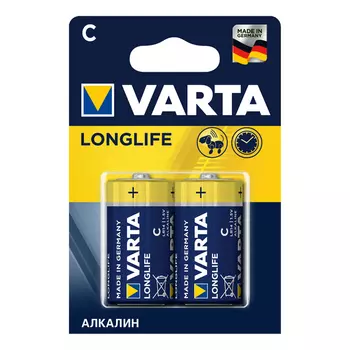 Батарейка Varta Longlife C блистер 2шт.