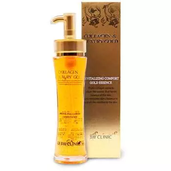 Эссенция для лица жидкий коллаген с золотом 3W Clinic Collagen &amp; Luxury Gold ReVitalizing, 150 мл