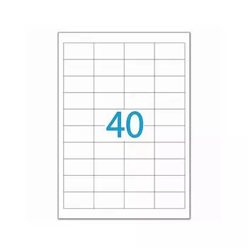 Этикетка самоклеящаяся 48,5х25,4 мм, 40 этикеток, белая, 70 г/м2, 50 л., LOMOND, 2100195, (2100195)