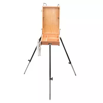 Этюдник BRAUBERG ART CLASSIC, бук, 40х25х7,5 см, высота холста 70 см, ножки металлические 90 см, ремень, 190655