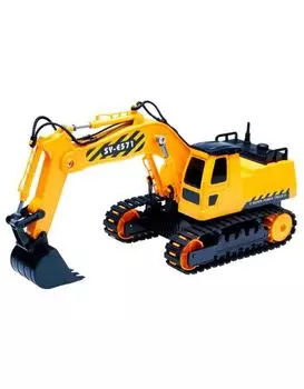 Экскаватор на РУ (свет,звук) в коробке вращение 360, подвижный ковш E571-003