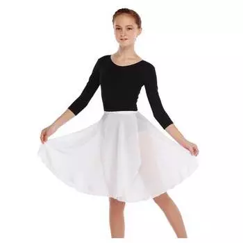 Юбочка гимнастическая на завязках шифон, Ю 20-651, Белый, 60 см