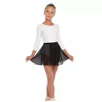 Юбочка гимнастическая на завязках шифон, Ю 20-651, Черный, 40 см