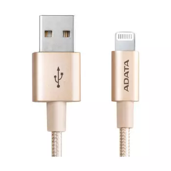 Кабель A-DATA Lightning-USB iPhone, iPad, iPod (сертиф. Apple) 1м, Gold AMFIAL-1MK-CGD