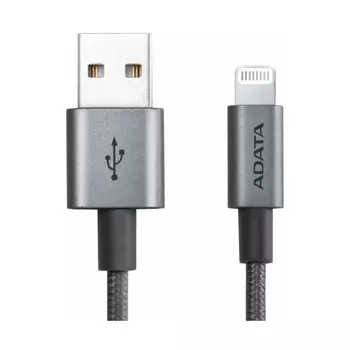 Кабель A-DATA Lightning-USB iPhone, iPad, iPod (сертиф. Apple) 1м, Titanium AMFIAL-1MK-CTI