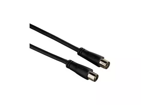 Кабель антенный Hama Coax (m)-Coax (f) 1.5м черный (00122408)