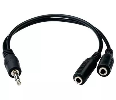 Кабель ATcom DC 3.5 Jack M-2 - F 0.1m AT16850