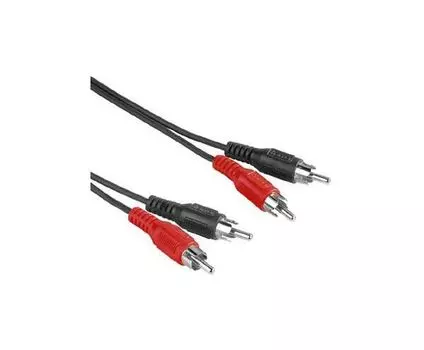 Кабель аудио Hama H-30468 2хRCA (m)-2хRCA (m) 5м черный (00030468)