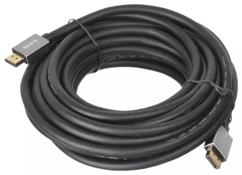 Кабель аудио-видео Buro DisplayPort (m)/DisplayPort (m) 10м. Позолоченные контакты черный (BHP-DPP-1.4-10G)