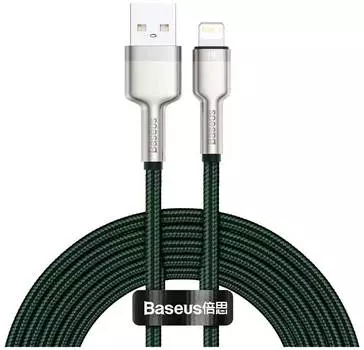 Кабель Baseus Cafule Series USB - Lightning 2.4A 2m Green CALJK-B06
