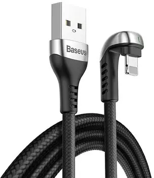 Кабель Baseus Green U-Shaped Lamp Mobile Game Cable USB - Lightning 1.5A 2m Black CALUX-B01
