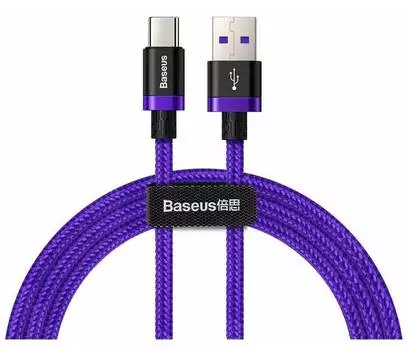 Кабель Baseus HW Flash Charge Cable USB - Type-C 40W 1m Purple CATZH-A05