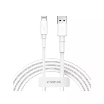 Кабель Baseus Mini White Cable USB-Lightning 2.4A 1m White CALSW-02