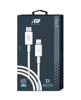 Кабель BoraSCO Type-C - 8 pin, 1м, Power Delivery