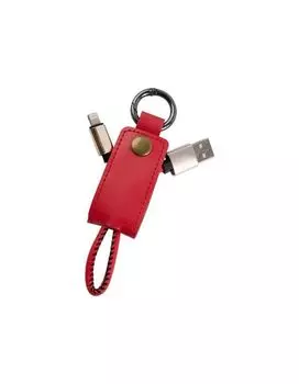 Кабель-брелок MB Mobility USB – Lightning, 25 см, красный УТ000023432