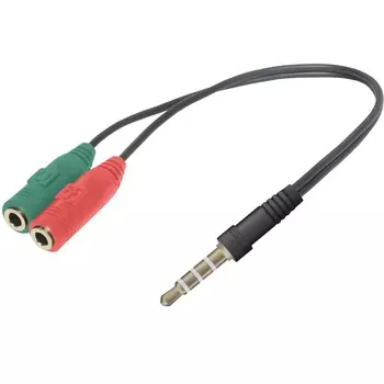 Кабель Defender Headset 3.5mm Jack 4pin - 2x3.5mm Jack 15cm (63012)