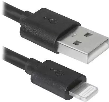 Кабель Defender USB(AM)-Lightning 1м черный