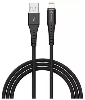 Кабель Devia Braid Series Cable Lightning 1m - Black