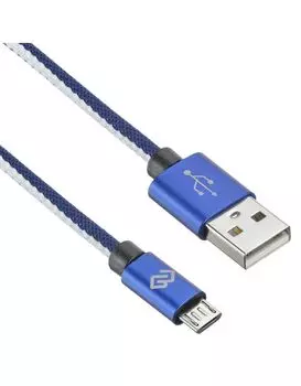 Кабель Digma MICROUSB-0.15M-BL USB (m)-micro USB (m) 0.15м синий