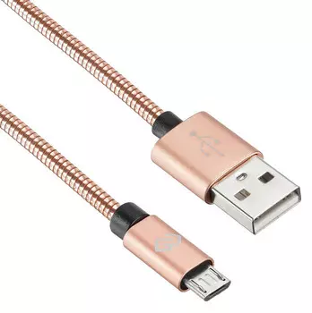 Кабель Digma USB A (m) micro USB B (m) 1.2м розовое золото