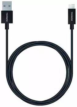 Кабель Duracell USB/Type C, 1м, TPU, USB 3.0, Fast charging, черный, USB5031A-RU