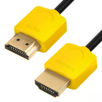 Кабель Greenconnect Slim HDMI v2.0 1m Yellow GCR-51574