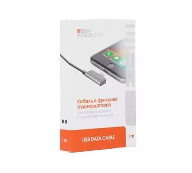 Кабель Interstep Lightning, ChargeN Listen,1м,Blck/SpG,TPE,мет.кон (57758)