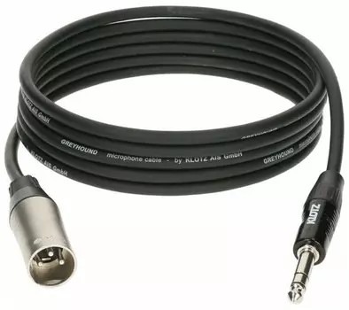 Кабель Klotz GRG1MP06.0 Greyhound микрофонный XLRm-6.35мм 6м