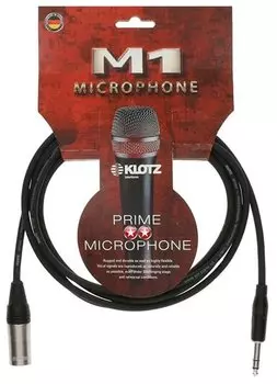 Кабель Klotz M1MS1K0100 M1 микрофонный XLRm-6.35мм 1м