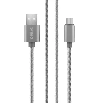 Кабель Kubic C02C Gray USB - USB Type-C текстиль 3А 2м серый