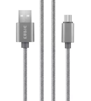 Кабель Kubic C05C Gray USB - USB Type-C текстиль 3м серый