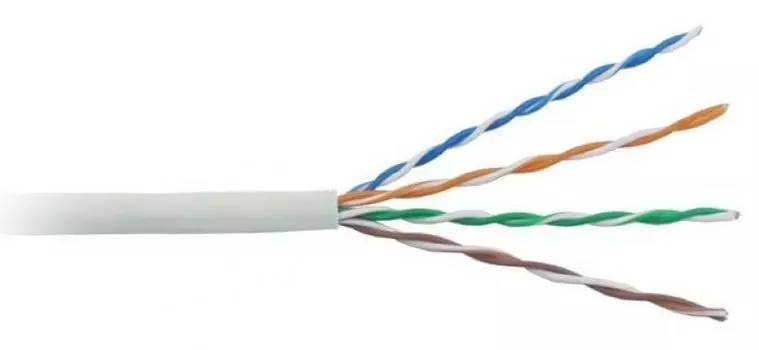 Кабель LANMASTER TWT UTP, 4 пары, Кат.5e, LSZH, 305 метров, белый (TWT-5EUTP-LSZH)