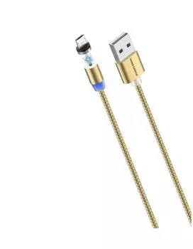 Кабель More choice K61Sm 1м Gold Smart USB 3.0A для micro USB Magnetic золотой