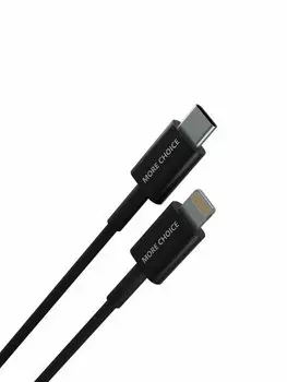 Кабель More Choice Smart K71Si USB Type-C - Lightning 2m Black 4627151194820
