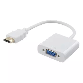 Кабель Orient C050W HDMI M - VGA 15F 0.2m White