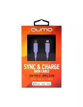 Кабель Qumo MFI С94 Type-C - Lightning 1m Purple 32998