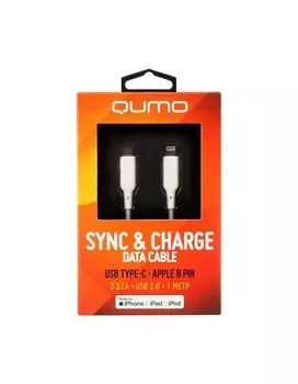 Кабель Qumo MFI С94 Type-C - Lightning 1m White 32995