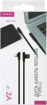 Кабель Redline Fit УТ000015524 USB Type-C (m) USB A(m) 1м черный