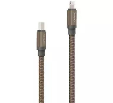 Кабель Rombica LINK-C Olive, USB Type-C - Apple Lightning (MFI)