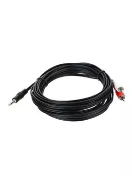Кабель Telecom Audio Jack (M) - 2xRCA (M) 3.5мм 5м TAV7183-5M