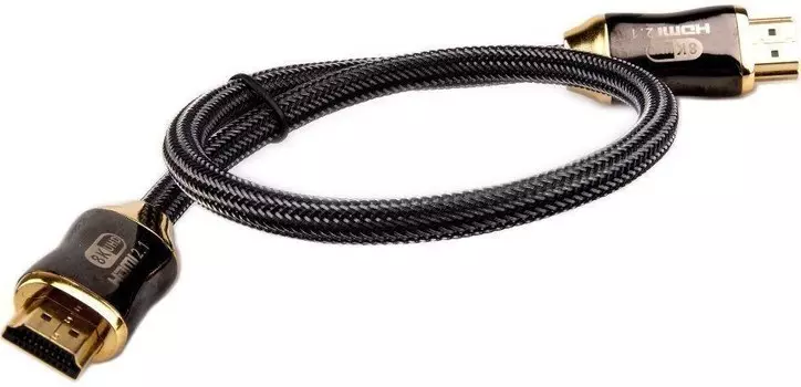 Кабель Telecom HDMI 19M/M,ver. 2.1, 8K@60 Hz 0.5m метал разъемы, нейлоновая оплетка (TCG300-0.5M)