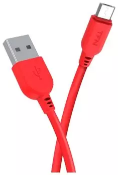 Кабель TFN microUSB 1.0m PVC red