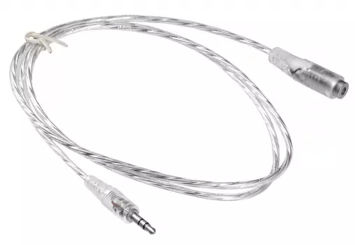 Кабель-удлинитель аудио Buro Jack 35 (m)-Jack 35 (f) 1м прозрачный (CAB025-1M)