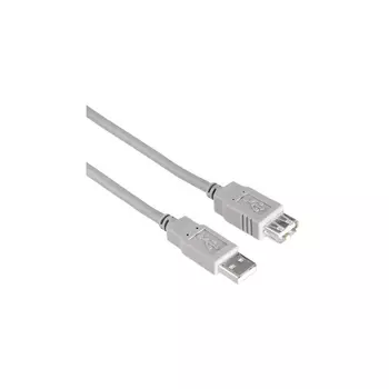 Кабель-удлинитель Hama H-30618 00030618 USB A(m) USB A(f) 3м серый
