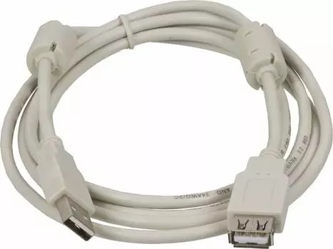 Кабель-удлинитель Ningbo USB2.0-AM/AF-1.8M-MG USB A(m) USB A(f) 1.8м феррит.кольца