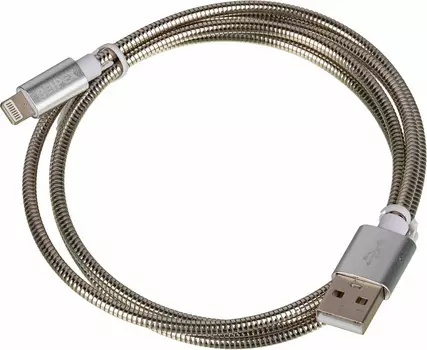 Кабель USB (m)-Lightning (m) 1м серебристый