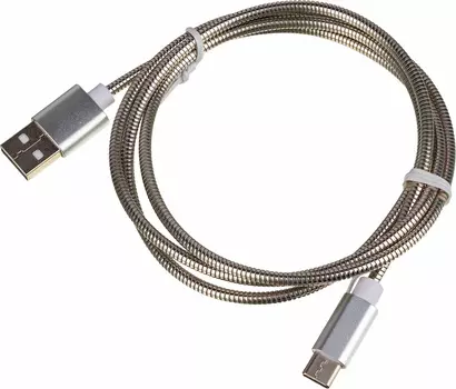 Кабель USB (m)-USB Type-C (m) 1м серебристый