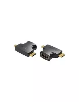 Кабель Vention 2 in 1 Mini HDMI and Micro HDMI Male to HDMI Female Adapter Black (AGFB0)