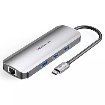 Кабель Vention Multi-function USB-C to HDMI 0.15M Gray Aluminum Alloy Type (TOKHB)
